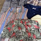Vintage Clothing Lot 38 Pieces Men   s Women   s Button Ups Funky Prince Polos Resel