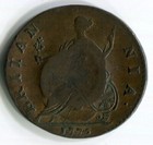 Great Britain - C1775 Countermark  scepter B  On George Iii 1 2 D Token