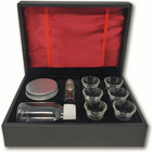  Portable Communion Set With Case Glass Cups Bread Container Juice Bottle