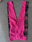 Lularoe Rise Women   s 1x Pink black gray Geometric Activewear Leggings