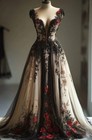 Vintage Victorian Ball Gown Lace Beaded Corset Evening Prom Wedding Party Dress