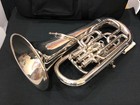 Besson Sovereign Be-968-2-0 Euphonium Silver Used With Case