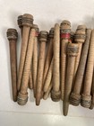 Wood Bobbins Wood Quills Vintage Factory Reclaimed Industrial 7 3 8   Lot Of 30