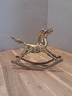 Vintage Brass Unicorn Rocking Horse Statue Fantasy Metal Figurine P83