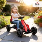Children s Pedal Kart  Featuring An Adjustable Seat swivel Axles and A Red Color