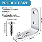 L-shaped Bracket Corner Brace 1 5in 90 Degree Angle Corner Stainless Steel Lot