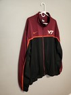 Vtg Nike Virginia Tech Hokies Full Zip Up Jacket Team Issued Mens 3xl Football