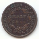 1834 Classic Head Half Cent  Vf