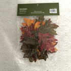 World Market Glitter Leaves Scatter 16 Piece Fall Red Brown Yellow Orange Decor