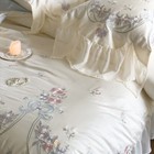Bedding Set 4 Pieces 100s Cotton Flower Wealth Duvet Cover Flat Sheet Pillowcase
