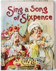 1910s Sing A Song Of Sixpence Nursery Mini Book Pb Antique Illustrated E89d