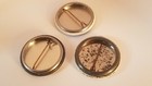 Set Of 3 Vintage Ac dc 1 1 4  Pins   excellent Condition 