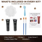 Kenbry Vinyl And Leather Repair Kit  Black Kit For 2 Color 