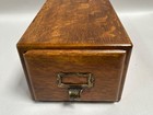 Vtg Antique Imperial Red Oak Library Card Catalog Box Index Drawer Cabinet  a25 