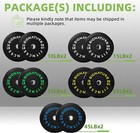 2  Bumper Weight Plates For Strength Training   Lifting pairs Or Sets W  Barbell