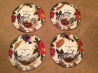 Makenzie-childs Eight Inch Salad Bowl - White Flower Market - Set Of Four
