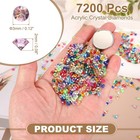 7200pcs 3mm Wedding Table Scatter Confetti Diamond For Party  Light Pink Ab
