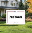 Freedom Charlie Kirk Yard Sign  Activist  Human Rights Support Sign With H-stake