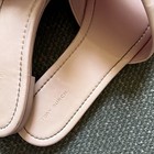 Tory Burch Women   s Pink Logo Leather Slide Sandals Flat Slip-on Us 11