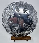 Arthur Court 12  Grape Clusters Round Platter Serving Tray Plate 1995 Aluminum