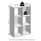Pelli Cubic Storage Cabinet  Bookcase  Bookshelf  6-cube  White
