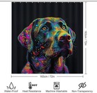 Colorful Labrador Dog 4 Pcs Bathroom Shower Curtain Set bathroom Sets With Ru   