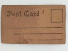 Vintage Leather Postcard Patch Novelty Hand Painted Tooled 3d Yellow Pansy 1900s
