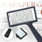 5x Rectangle Reading Magnifier  Large Handheld Magnifying Glass Scratch Resistan