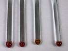 Vtg Hand Blown Glass Christmas Swizzle Sticks Santa Tree Wreath Gift Lot 4