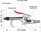 Air Blow Gun 2 Way Connection Rubber Tip 1 4 Npt Metal Compressor Tool