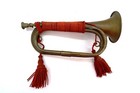 Wwii Japanese Imperial Military Bugle With Red Cord   2 Tassles Original Brass