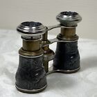 Vintage Chevalier Paris France Opera Glasses Binoculars Embossed Dog After Deer