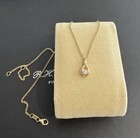 Sirena  14k Yellow Gold Teardrop Bezel Diamond Necklace 18in