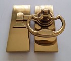 New Shiny Brass Ring Twist Door Cabinet Gate Latch