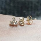 0 30ct Round Cut Lab Grown Certified Diamond Stud Earrings Solid 14k Yellow Gold