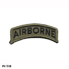  airborne  Rocker Tab Patch   Subdued   Od   Black   Us Army   Nos   New