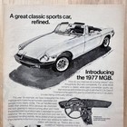 1977 British Leyland Motors Mgb Convertible Coupe Vintage Print Ad Car Advert