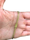 14k Solid Yellow Gold Miami Cuban Link 4mm Chain Necklace Bracelet 7 -26 