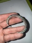 Amazing Vintage Navajo Turquoise Heishi Sterling Silver Bracelet 7 5  Around Jb1