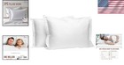 100  Cotton King Pillow Shams Set - White  2 Pack 