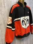 Vtg 90s Y2k Dodge Motorsports Racing Champions Jacket Large Ram Logo Black Red