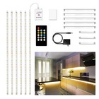 Dimmable Led Under Cabinet Lights With Remote - 6 Pcs  9 8ft  Warm To Daylight W