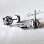 Cool 316l Stainless Steel Black Cz Eagle Claw Men women Earrings Ear Screw Stud 