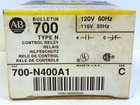 Allen-bradley 700-n400a1 10 A Type N Latching Relay W  120 V Ac Coil