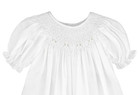 Nwt Petit Ami White Bishop Smocked Baby Girls Dress Daygown Bonnet 3 Months 3m