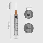 30 Pack 3ml Luer Lock Syringes With 25g 1  Needle Sterile Disposable