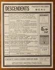 Descendents Winter Tour 1986 Punk Concert Flyer Pinsicato Records Merch    