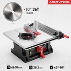 Marvtool 10  Table Saw 4600rpm 15amp Corded Electric Cutting Machine Woodwork