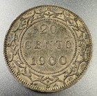 Newfoundland 1900 Victoria 20 Cents Higher Grade Au    lamination Error    