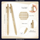 30 Gold Thank You Ballpoint Pens 1mm Bulk Appreciation Gifts